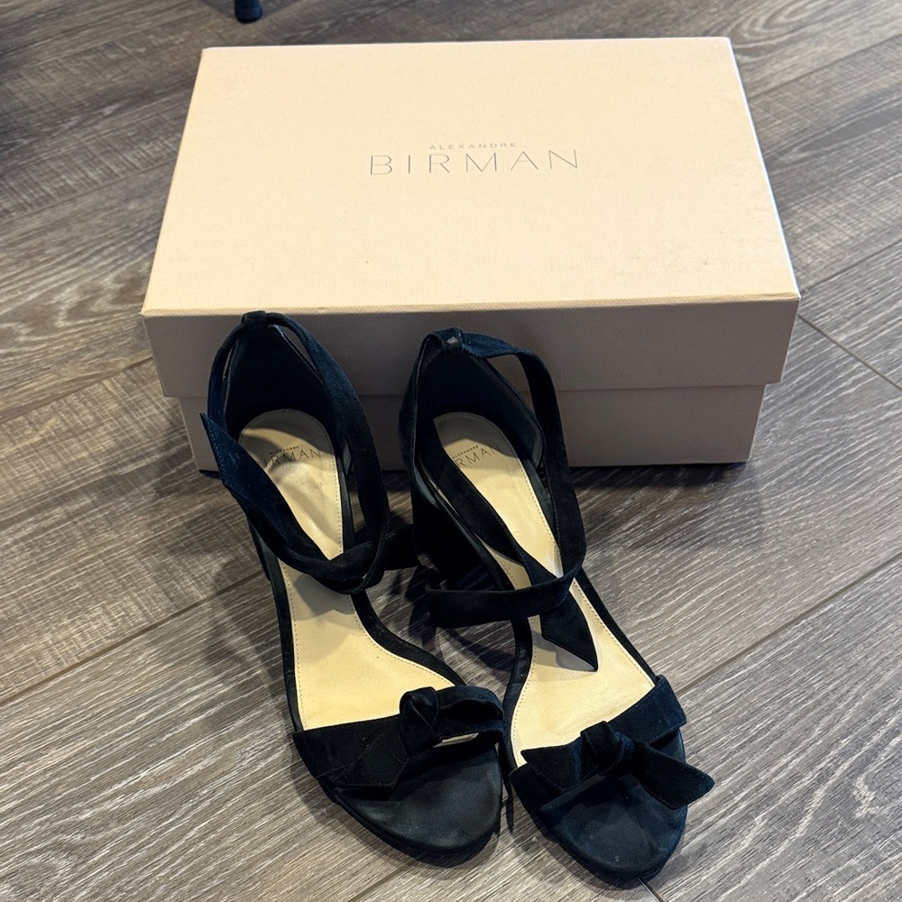 Alexandre Birman Black Suede Heels